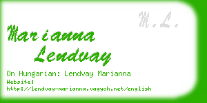 marianna lendvay business card